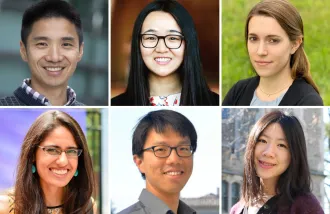 (Top, from left) Jonathan Long, Diyi Yang, and Susan Clark. (Bottom, from left) Priyanka Raina, Li-Yang Tan, and Ching-Yao Lai. (Image credit: Francine Freeman/Courtesy of Diyi Yang/Courtesy of Susan Clark/Courtesy of Priyanka Raina/Rod Searcey/Matthew Edwards)