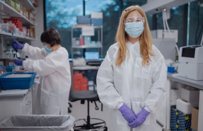 Neuroscientists Jennifer and Lu the Brain Resilience Lab